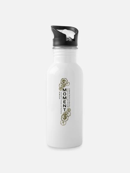 Memento Gearwork Steampunk Mandala - 20 oz Water Bottle - white