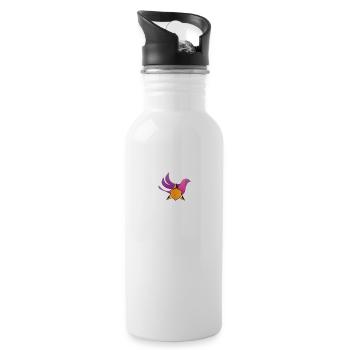 Bird color - 20 oz Water Bottle - white - Right