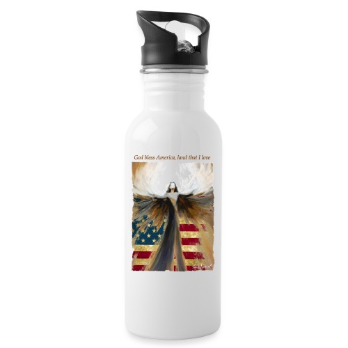 God bless America Angel_Strong color_Brown type - Water Bottle