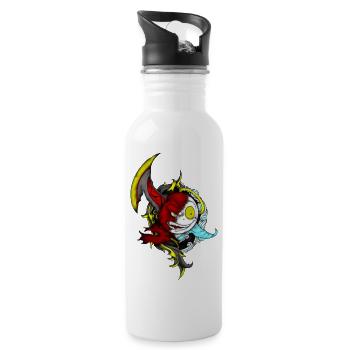 Half Evil Emblem - 20 oz Water Bottle - white - Right
