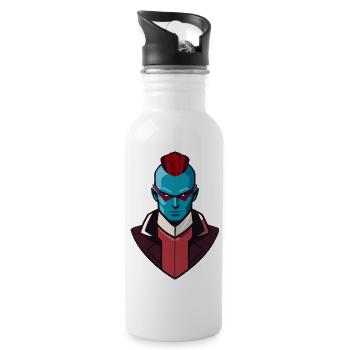 Blue Face Yondu - 20 oz Water Bottle - white - Right