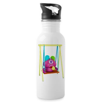 DESIGNMonster cute animal 3d - 20 oz Water Bottle - white - Right