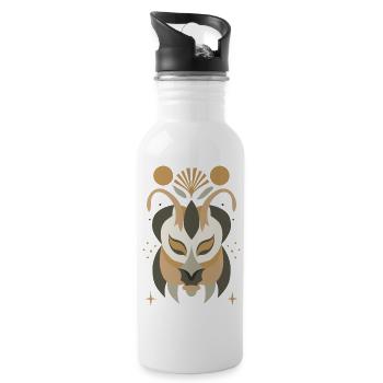 Fantasy Creature Boho Abstract Retro Design - 20 oz Water Bottle - white - Right