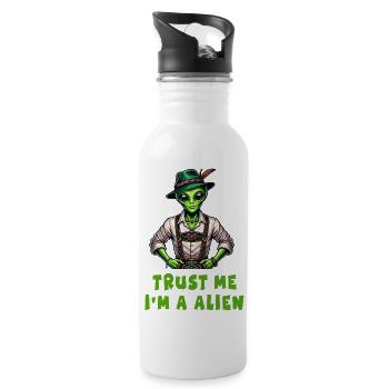 Trust Me, I Am An Alien - 20 oz Water Bottle - white - Right