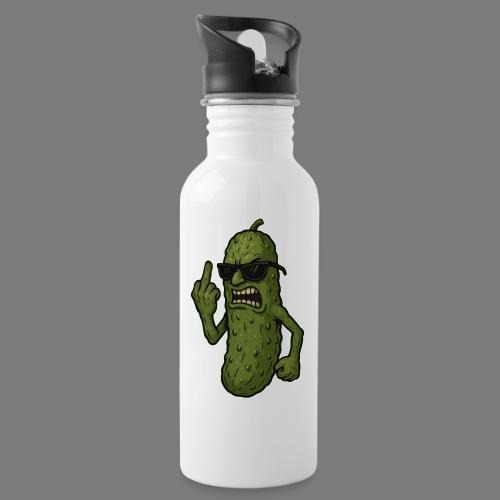 Angry Pickle Flipping the Bird - 20 oz Water Bottle