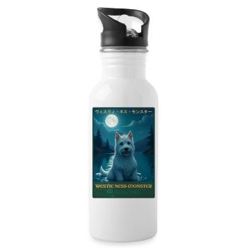 Westie Ness Monster - 20 oz Water Bottle - white - Right