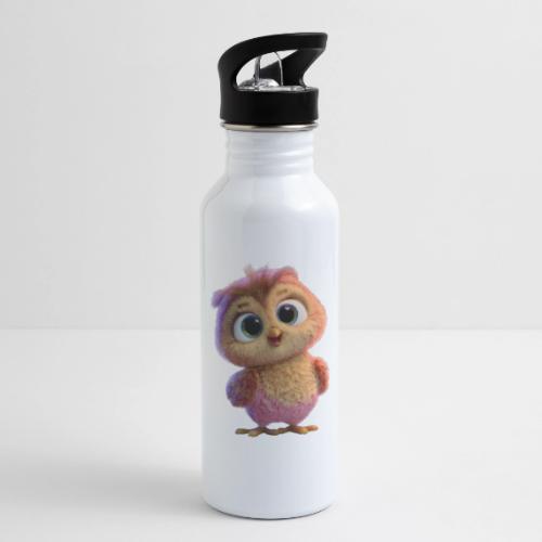 Adorable Baby Owl with Big Eyes - 20 oz Water Bottle