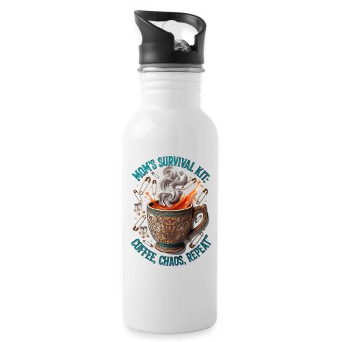 Mom's Survival Kit Tee | Coffee Chaos - 20 oz Water Bottle