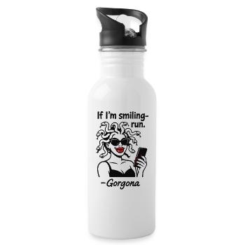 Funny medusa gorgon meme. Greek mythology. - 20 oz Water Bottle - white - Right