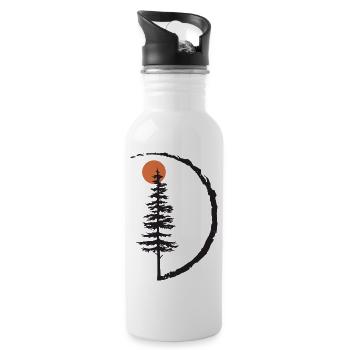 Sunset Pine Circle Emblem - 20 oz Water Bottle - white - Right