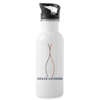 Helix DNA Scientific Minimalist Art - 20 oz Water Bottle - white - Right
