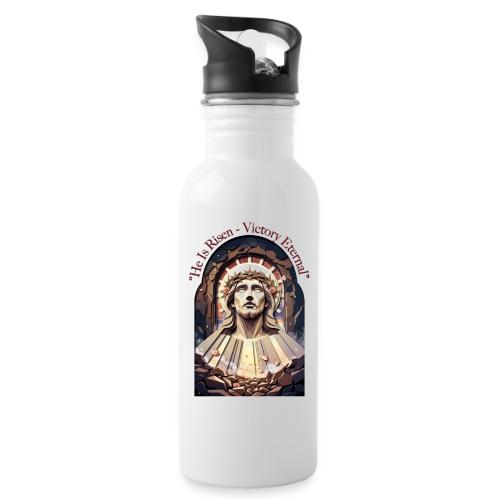 Easter He Is Risen Face of Christ T Shirt, Gift - 20 oz Water Bottle