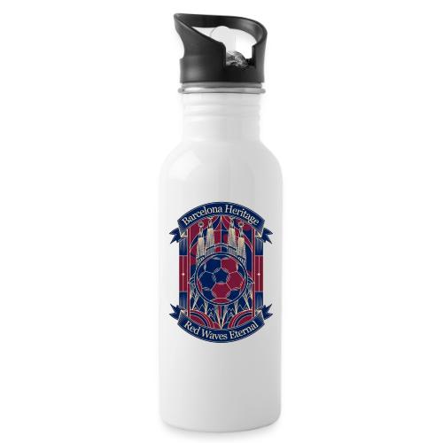 Barcelona Red Heritage T Shirt, Barsa fan Gift - 20 oz Water Bottle