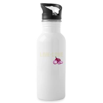Onion Cutting Gift - 20 oz Water Bottle - white - Right