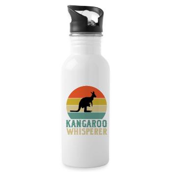 Funny Kangaroo Whisperer - 20 oz Water Bottle - white - Right