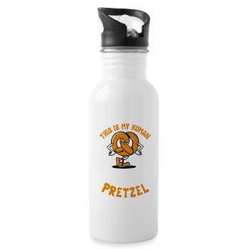 Human Prezel Costume - 20 oz Water Bottle - white - Right