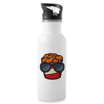 Fried Chicken Bucket With Shades - 20 oz Water Bottle - white - Right