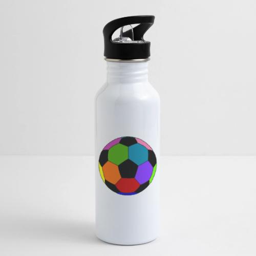 Multi-colored soccer ball - 20 oz Water Bottle