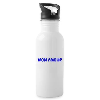 Mon Amour Graffiti Bold Typeface - 20 oz Water Bottle - white - Right