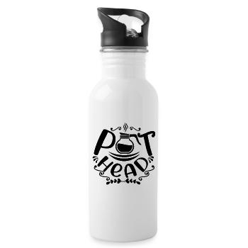 Pot head coffee guy - 20 oz Water Bottle - white - Right