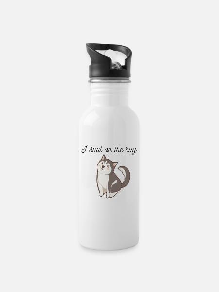 I shat on the rug - 20 oz Water Bottle - white