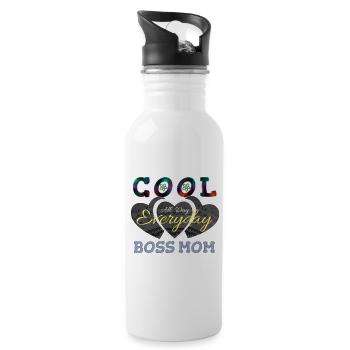 Cool Boss MoM all day everyday - 20 oz Water Bottle - white - Right