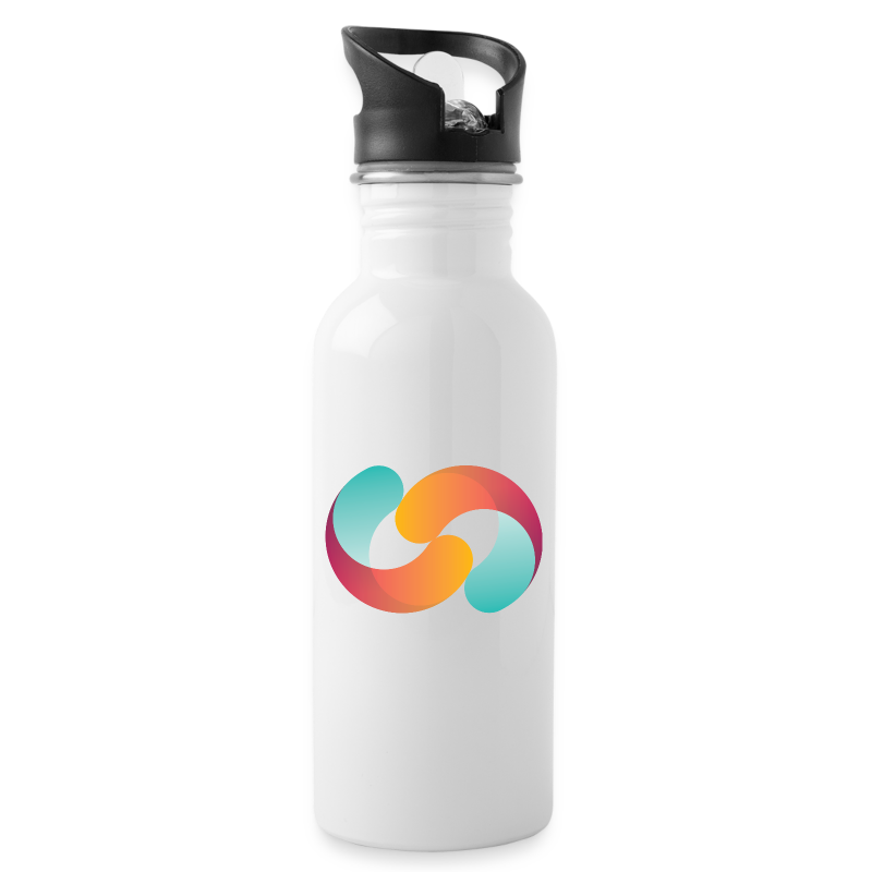 DSRF Icon Plus Logo - Black - Water Bottle