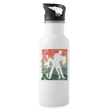 Salsero and Salsera Salsa Festival - 20 oz Water Bottle - white - Right