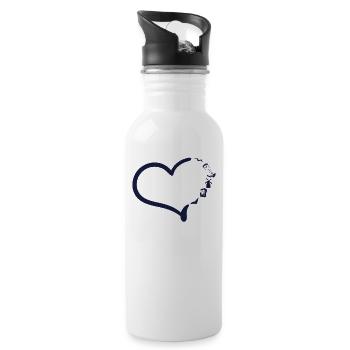 Heart Home Coast Sea Wakeboard - 20 oz Water Bottle - white - Right