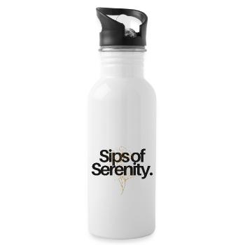 SIPS OF SERENITY - 20 oz Water Bottle - white - Right