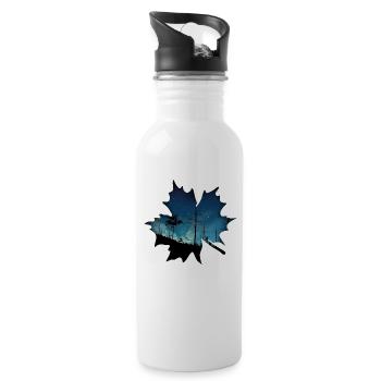 Night Sky Leaf - 20 oz Water Bottle - white - Right