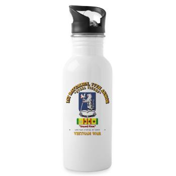 Army 1st Bn 77th Armor w 8 VN Campaign Stars - 20 oz Water Bottle - white - Right