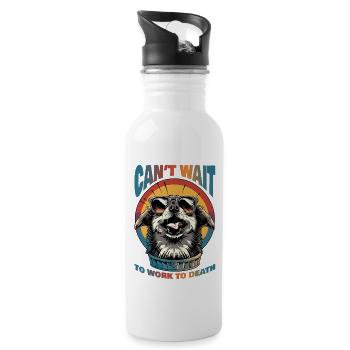 CAN'T WAIT - 20 oz Water Bottle - white - Right