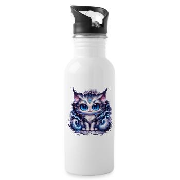 Cosmic Whiskers Kitten - 20 oz Water Bottle - white - Right