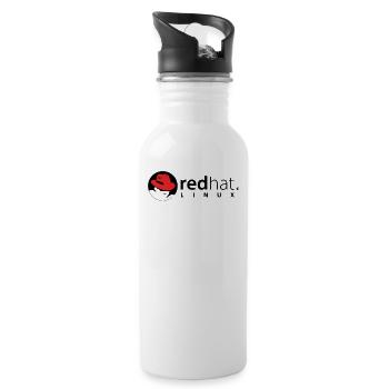 Red Hat Linux White Red Black - 20 oz Water Bottle - white - Right