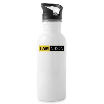 I AM NIKON Fan Campaign D4 F DSLR 35 mm APS SLR - 20 oz Water Bottle - white - Right