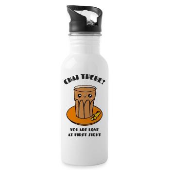 Chai There You Are Love At First Sight for Black T - 20 oz Water Bottle - white - Right