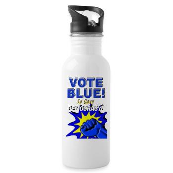 Vote Blue - 20 oz Water Bottle - white - Right