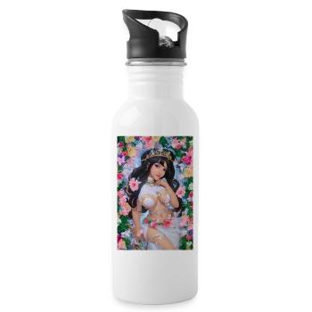 Floral Crown Queen in Bloom - 20 oz Water Bottle - white - Right