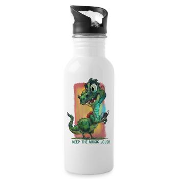 keep the music loud - 20 oz Water Bottle - white - Right