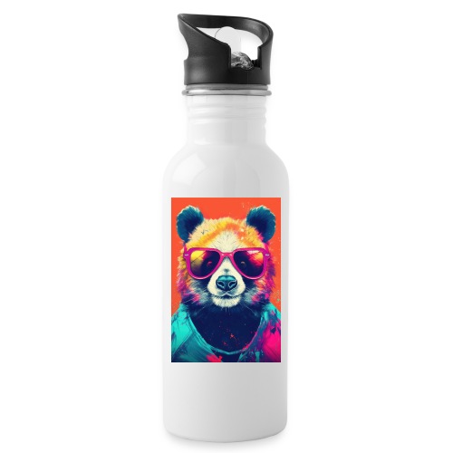 Panda in Pink Sunglasses - Water Bottle
