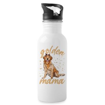 Golden Mama Golden Retriever Lovers Idea - 20 oz Water Bottle - white - Right