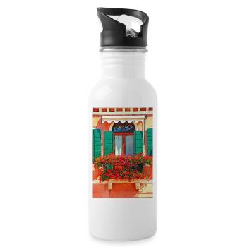 Windows of Venice Italy 1908 - 20 oz Water Bottle - white - Right