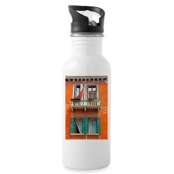 Windows of Venice Italy 9721 - 20 oz Water Bottle - white - Right
