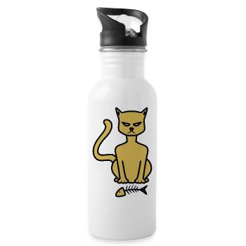 Golden Innocent Cat - 20 oz Water Bottle - white - Right