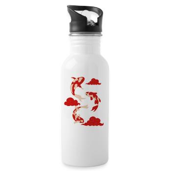 japanese art - 20 oz Water Bottle - white - Right