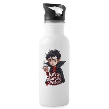 "Not a Morning Person" - 20 oz Water Bottle - white - Right