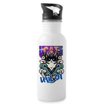 Diabolic Whiskers - 20 oz Water Bottle - white - Right