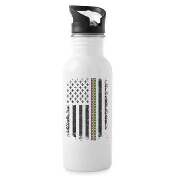 Mardi Gras Kids Womens - 20 oz Water Bottle - white - Right