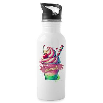 Seductive temptation: colorful milkshake - 20 oz Water Bottle - white - Right